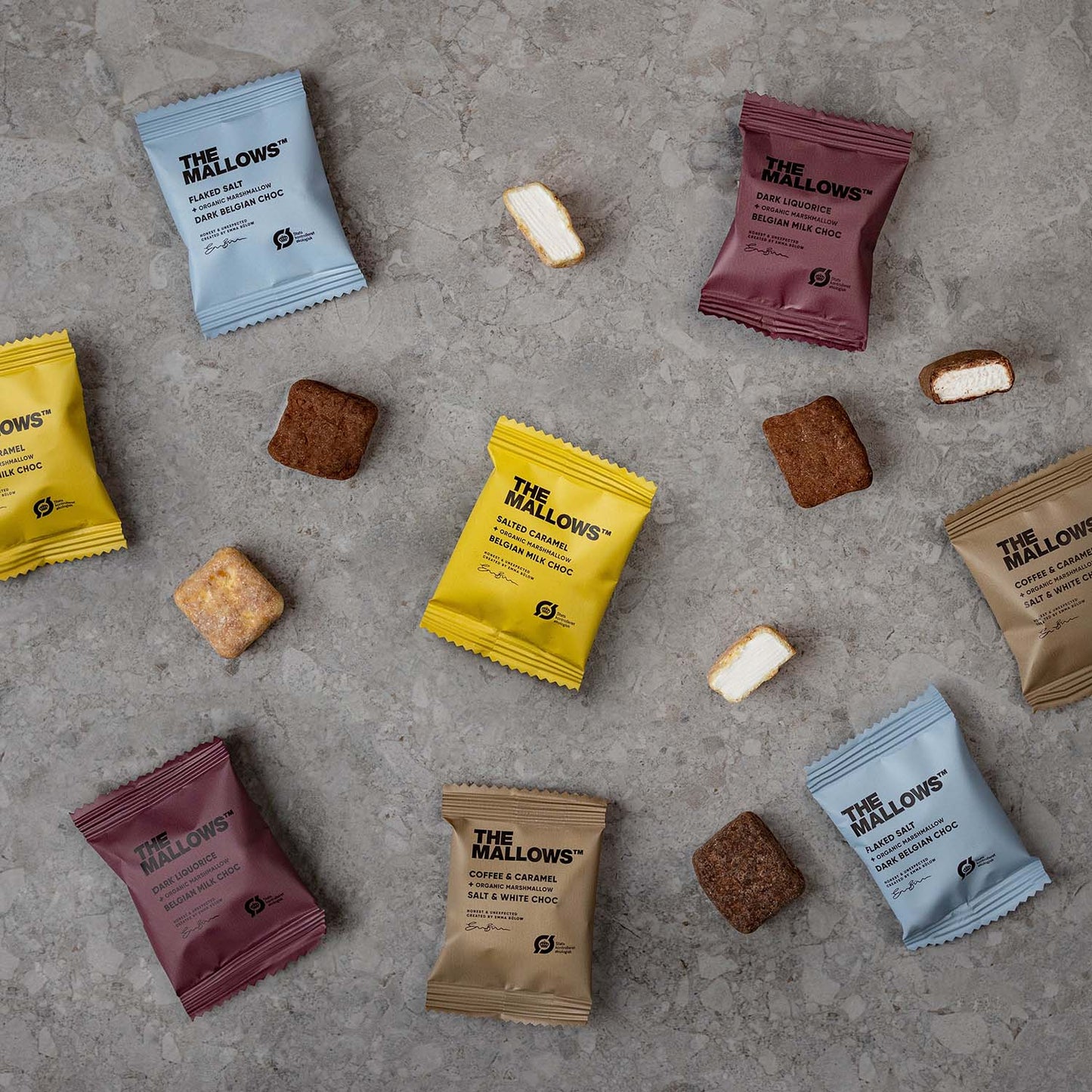 CHOC MIX FLOWPACKS – CHOCOLATE MARSHMALLOWS - 240G