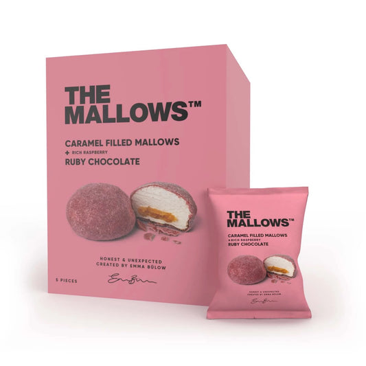 CARAMEL FILLED MALLOWS + RUBY CHOCOLATE BOX – 5 PCS