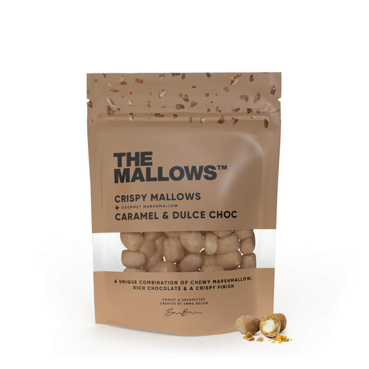 CRISPY MALLOWS – MARSHMALLOWS WITH CARAMEL & DULCE CHOCOLATE 90G