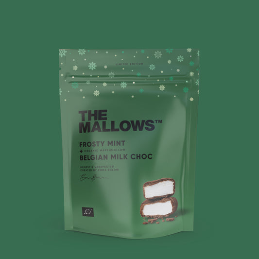 FROSTY MINT & MILK CHOC – MARSHMALLOWS WITH MINT & MILK CHOCOLATE 90G